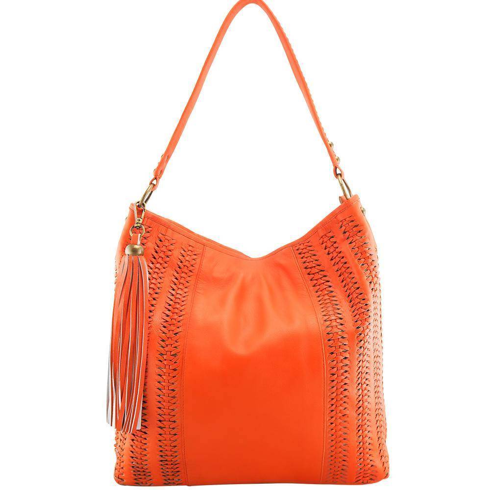 Cadelle Leather Mandarin Shoulder Bag Weave 