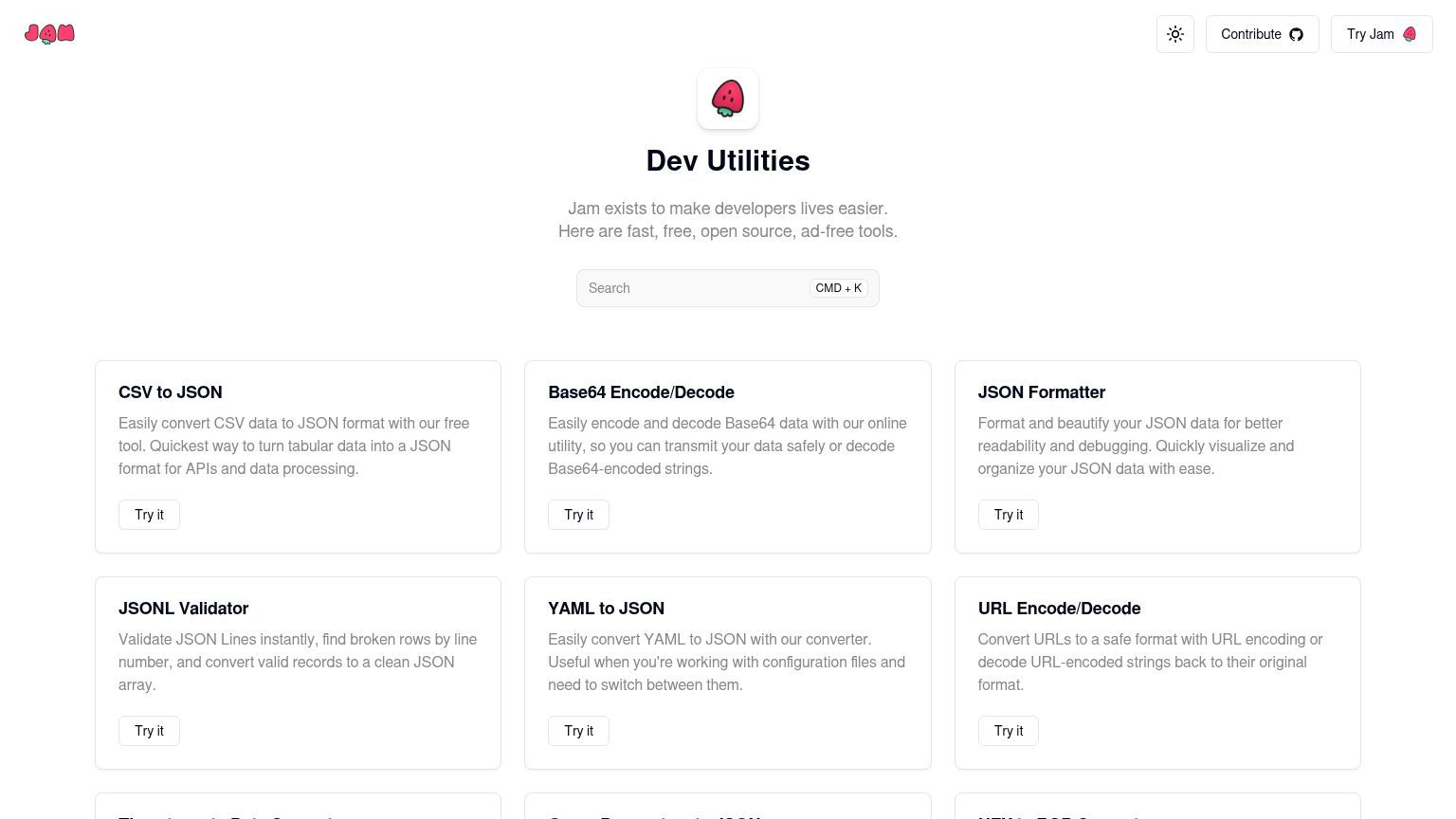 Open Source Developer Tools | Free Utilities