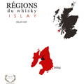 Carte région du Whisky Islay localisation de la distillerie écossaise Islay Gin