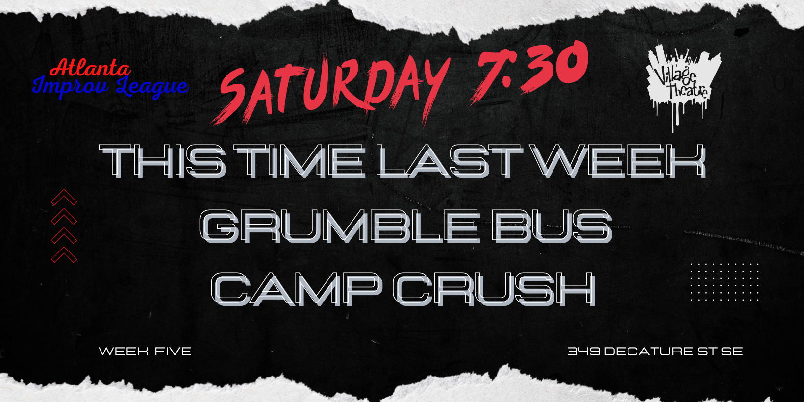 AIL Week 4: This Time Last Week; Grumble Bus; Camp Crush promotional image