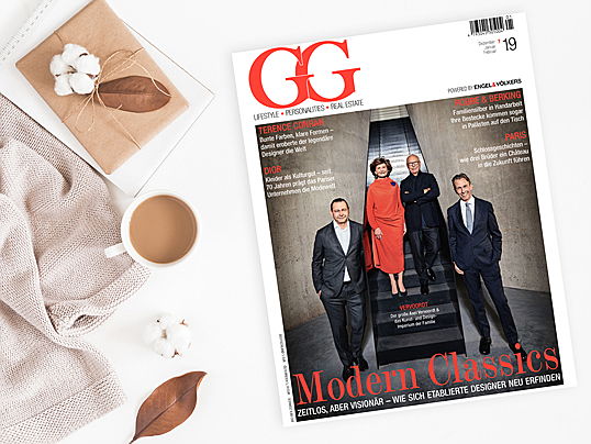  Palma
- In der neuesten Ausgabe, die im Dezember 2018 erscheint, begibt sich das GG-Magazin auf die Spuren visionärer Kunst und zeitloser Klassiker der Designwelt.