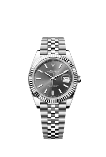 Rolex Datejust Rhodium DIal Index Numerals Jubilee Bracelet Box + Papers