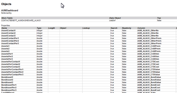 Only the beginning of SmartOffice's nearly endless list of standard data fields.