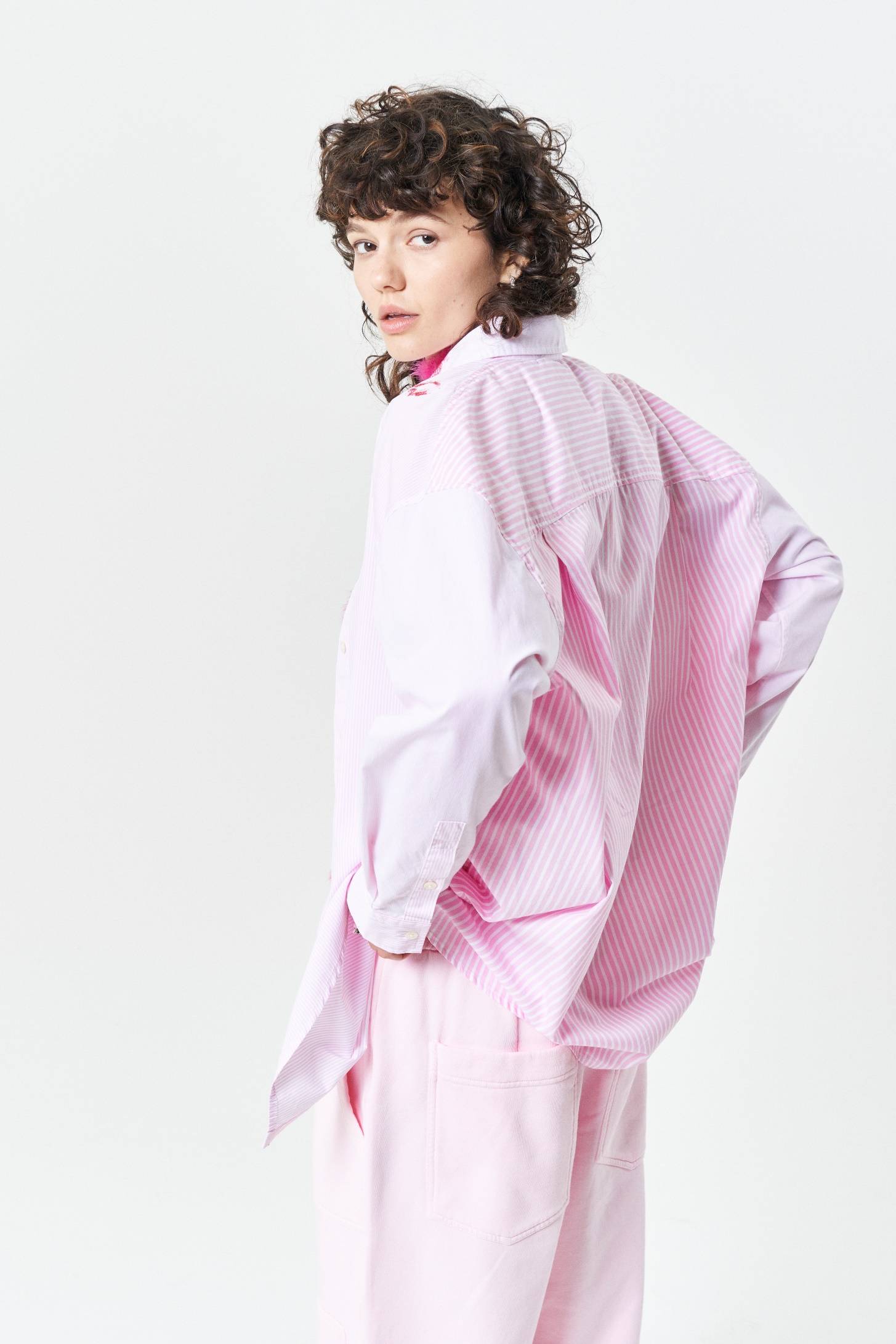 Female model wearing Joshua Sanders womenswear, made in Italy