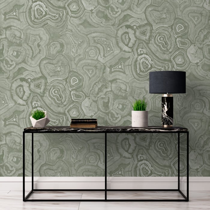 Green & grey marble stone wallpaper - Feathr™ Wallpapers & Wall Murals