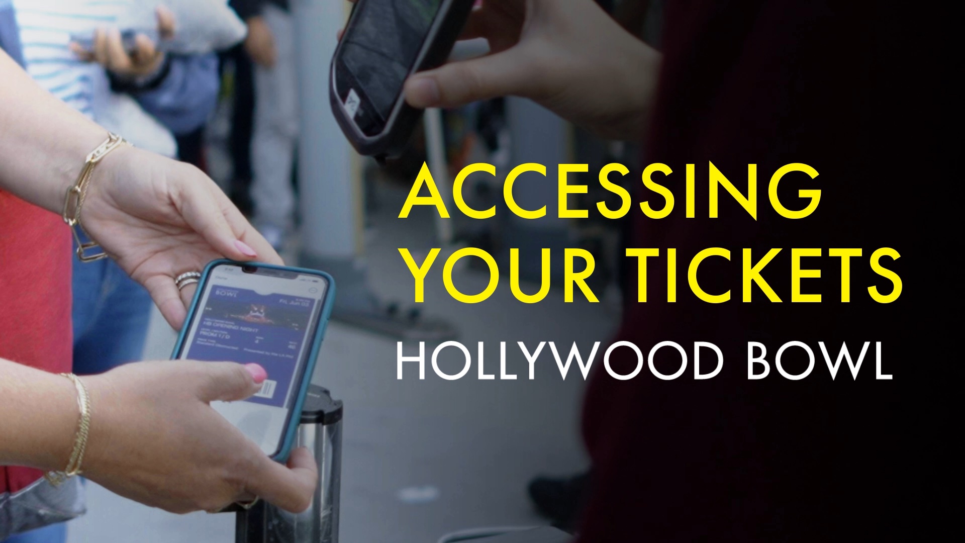Video sobre cómo acceder a sus entradas en la aplicación Hollywood Bowl
