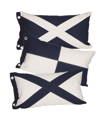 nautical x flag pillow