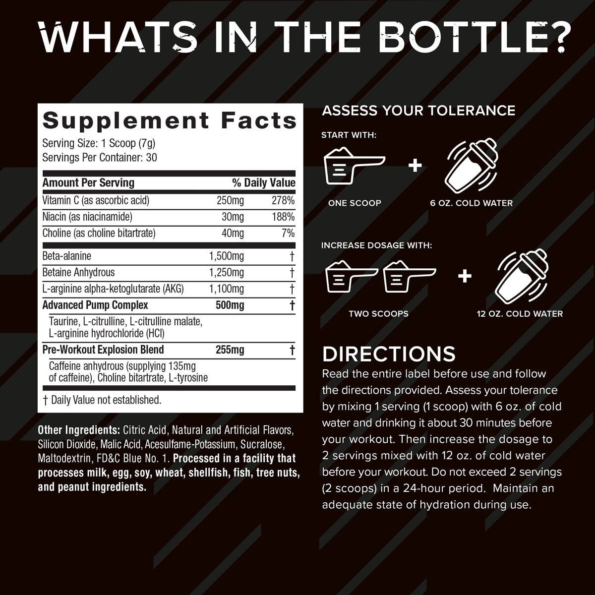 Supplement Facts: Pre-Workout Explosion - Icy Rocket Freeze