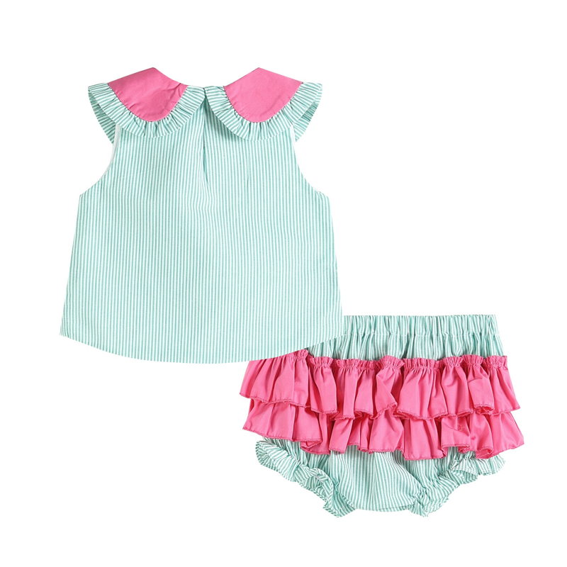 Pink and Green Watermelon Top and Ruffle Bloomer Set - $18.00 | Lil ...