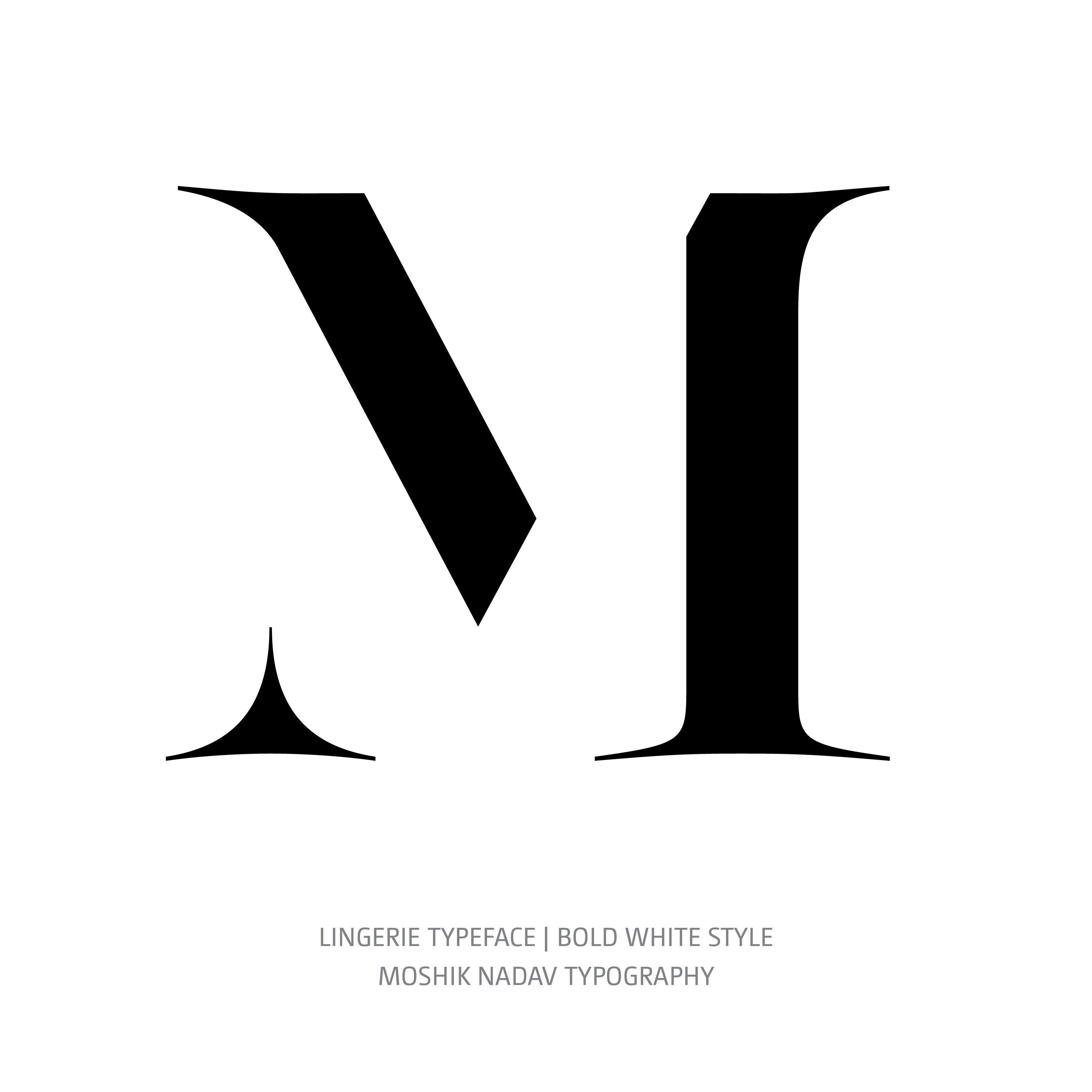 Lingerie Typeface Bold White M