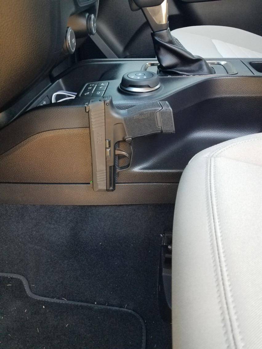 concealed gun mount for car