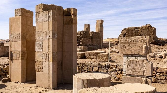 The Elephantine Island Archaeological Site, Home to an Ancient Khnum Temple. Aswan. Egypt.
