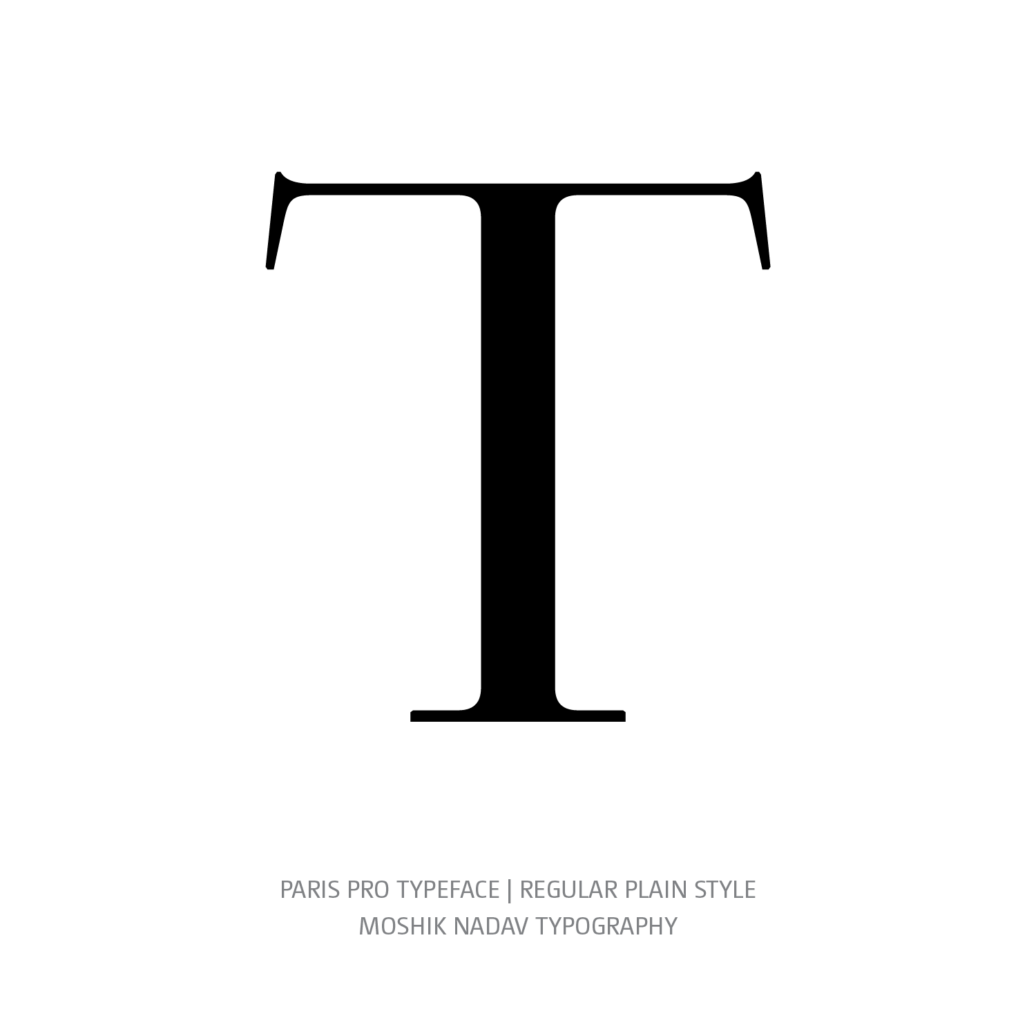 Paris Pro Typeface Regular Plain T