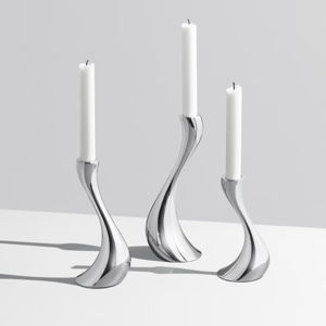 COBRA candleholder set of three in stainless steel | Georg Jensen