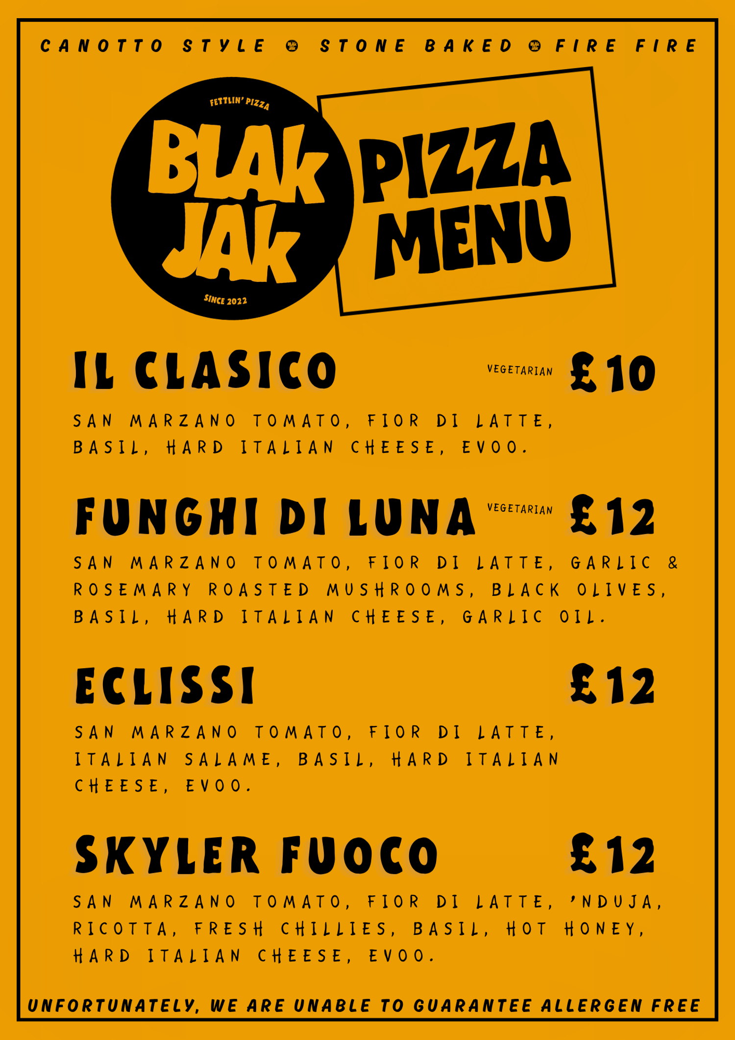 BlakJakPizza | Menu