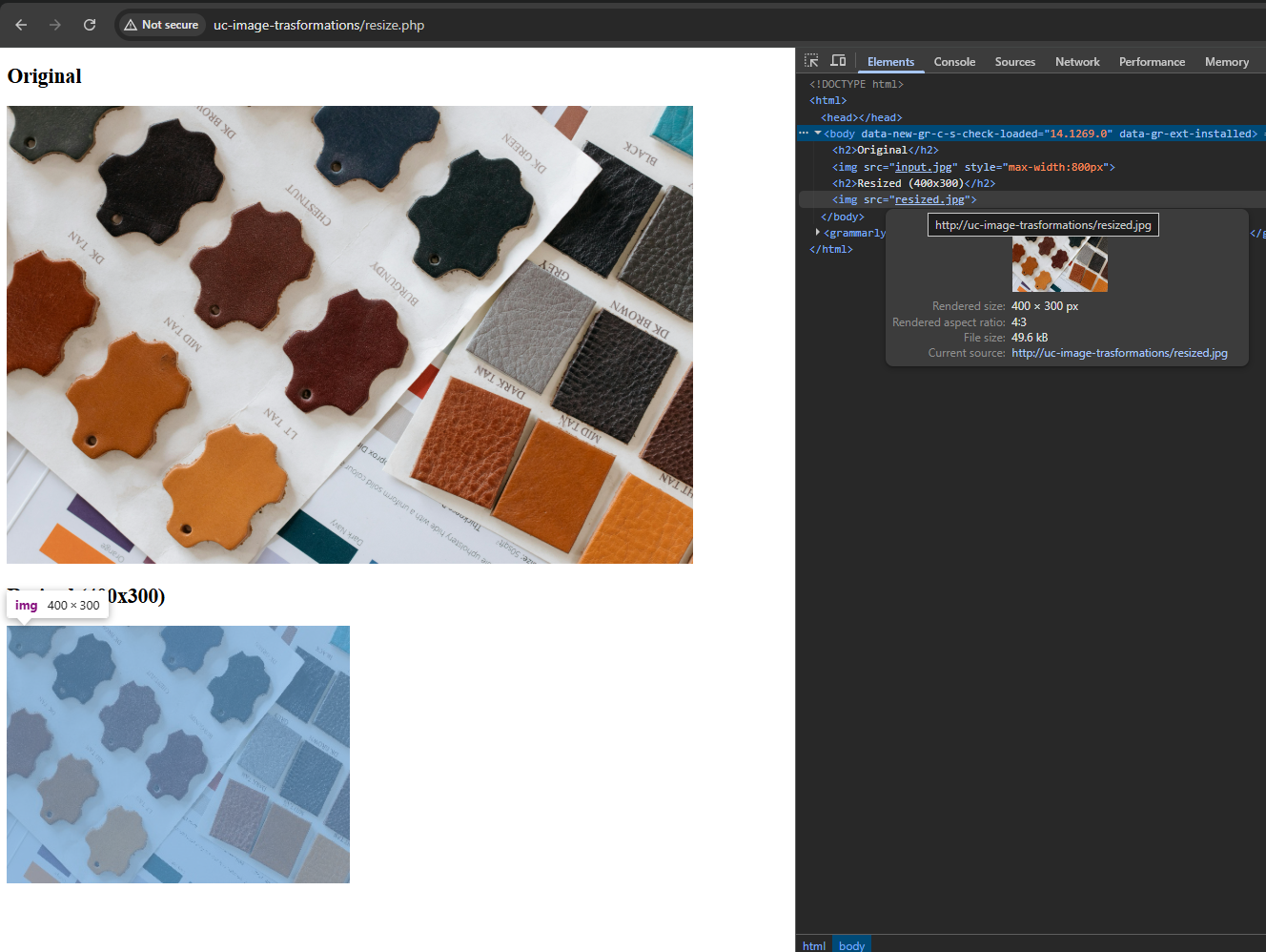 Image resizing using PHP and GD library