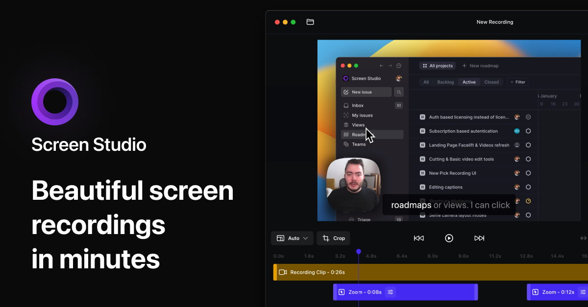 Screen Studio — Professional screen recorder for macOS