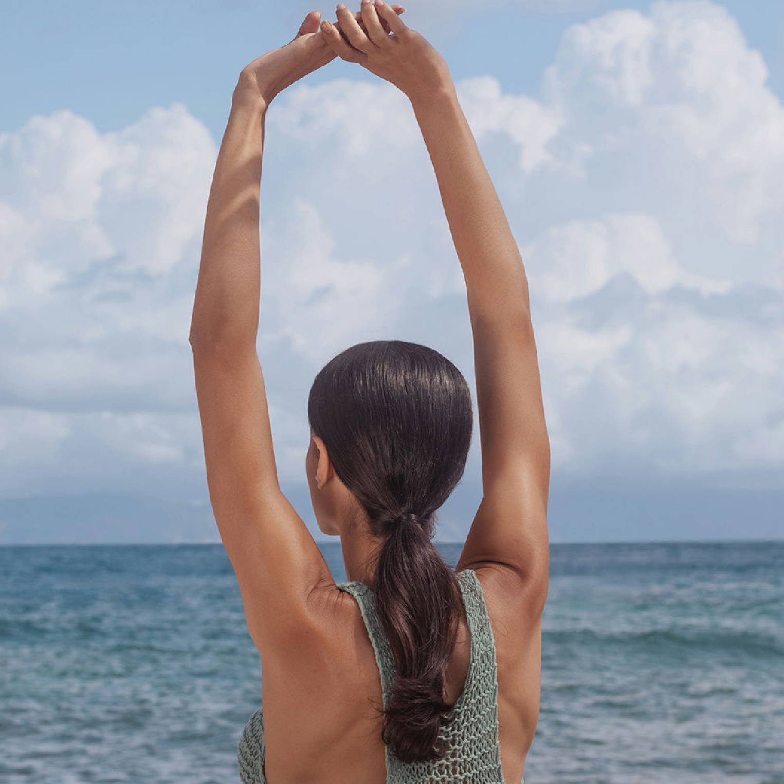 woman stretching