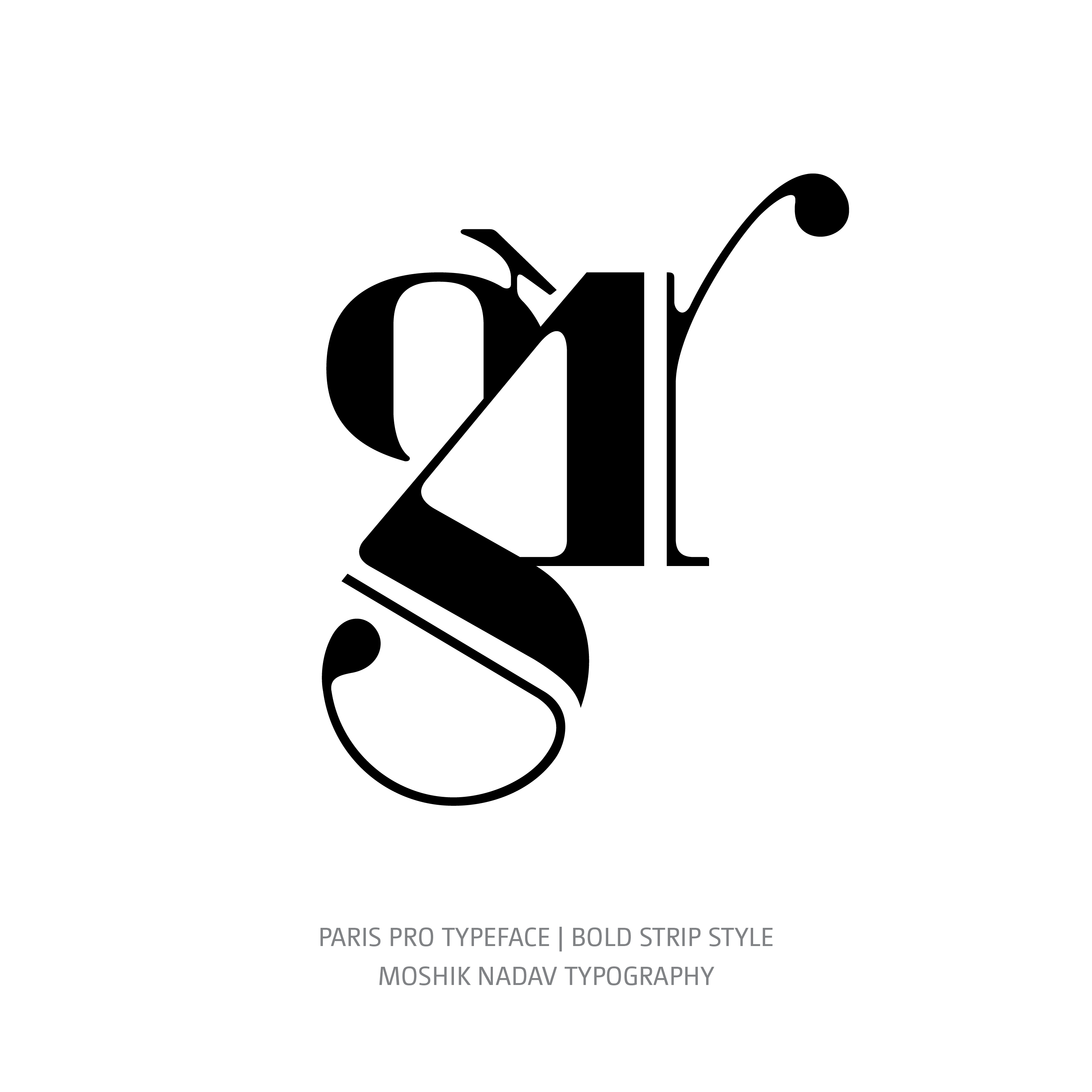 Paris Pro Typeface Bold Strip gr alternate ligature