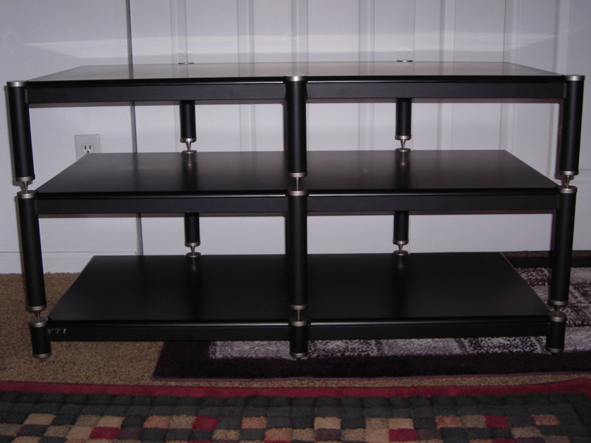 VTI BL-503 (Black w Silver Caps & Spikes) Audiophile rack/stand