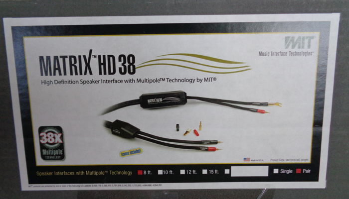 MIT Cables MATRIX HD38 8' Pair Single Wire Reduced