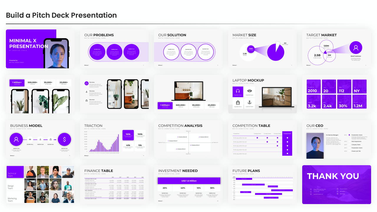 pitch deck powerpoint presentation template, startup presentation template