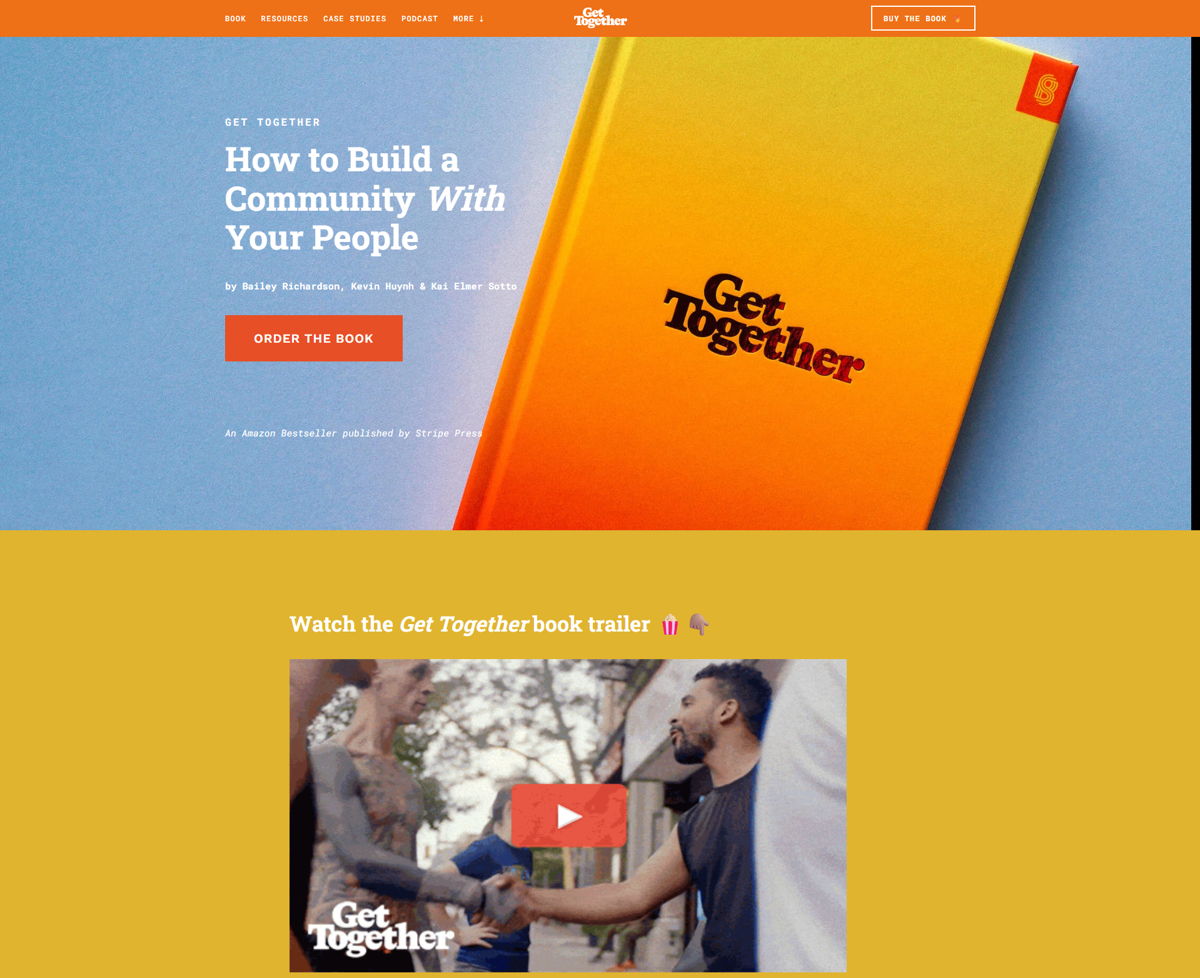 Screenshot of Get Together Book, from the book websites collection.