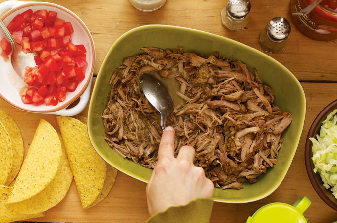 Tacos de porc à la salsa verde