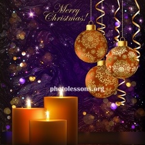 PSD для Photoshop - новогодние и рождественские праздники