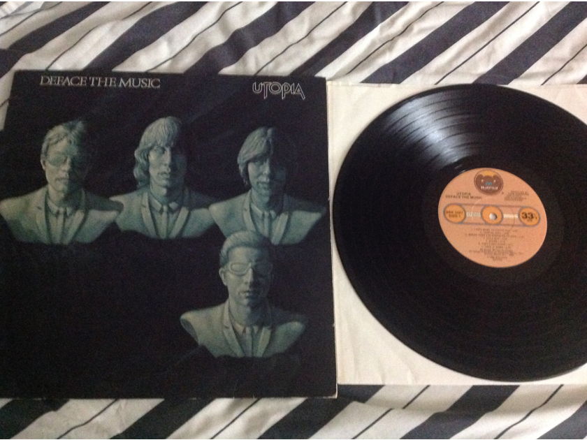Utopia(Todd Rundgren) - Deface The Music Bearsville Records Promo Stamp Back Cover Vinyl LP NM