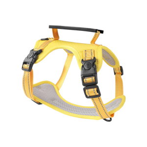 Yellow Reflective Dog Harness with Leash, No-Pull Vest Harness for Dogs, Adjustable Dog Vest with Handle, Walking Training Pet Harness