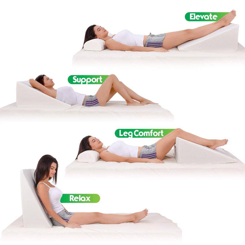 Wedge Pillow for Back Pain, Sleeping Foam Wedge Pillow, Back Wedge pillow