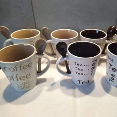 7 Löffeltassen Tassen, keramik Löffel coffee & Tea