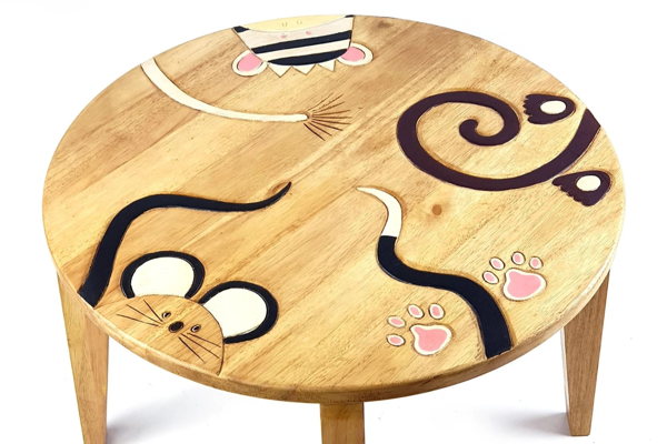 Children's furniture Mix Animal Table + 4 stools Set - Image 3