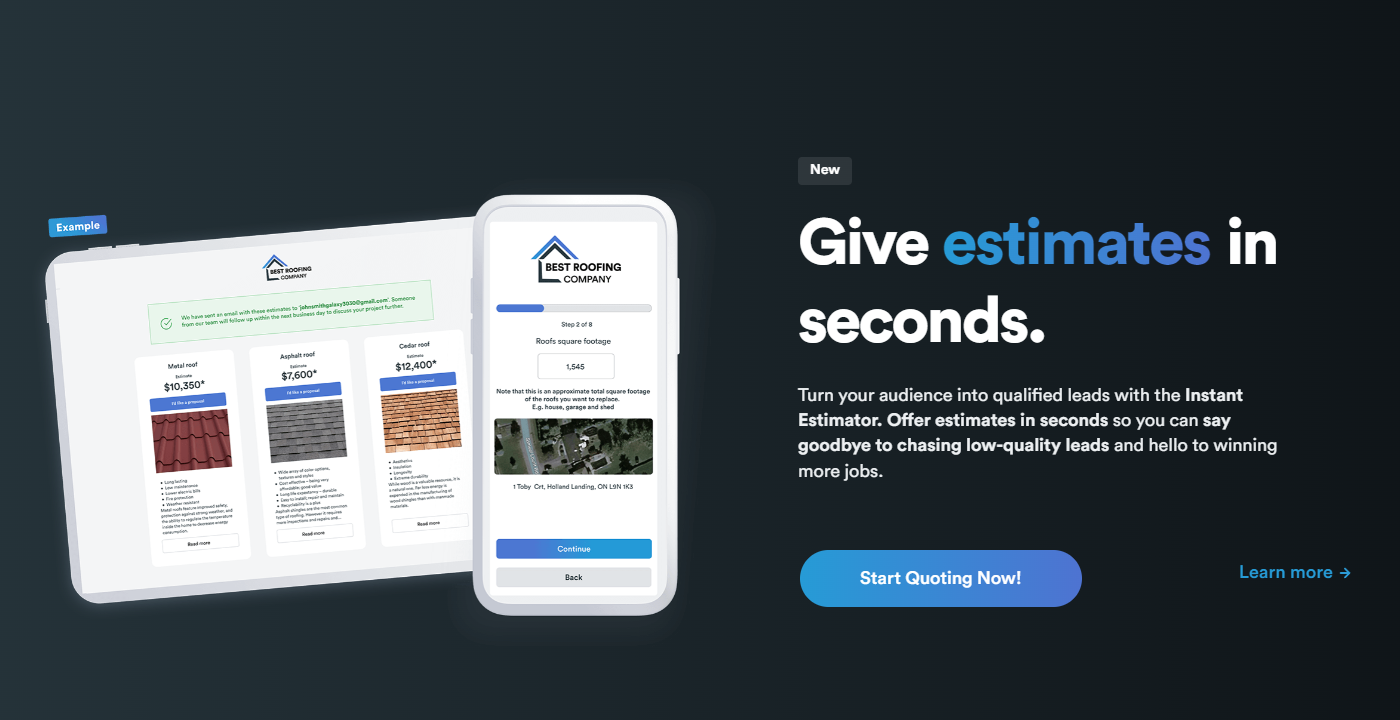 Roofr product / service