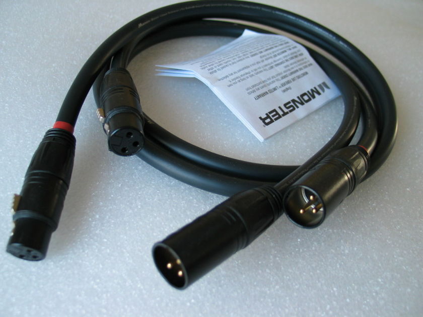Monster cable M Series M1000i XLR Balanced interconnect cable 1m pair