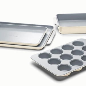 Caraway 5 Piece Bakeware Set | Organizers Included | Non-Toxic Ceramic Coating