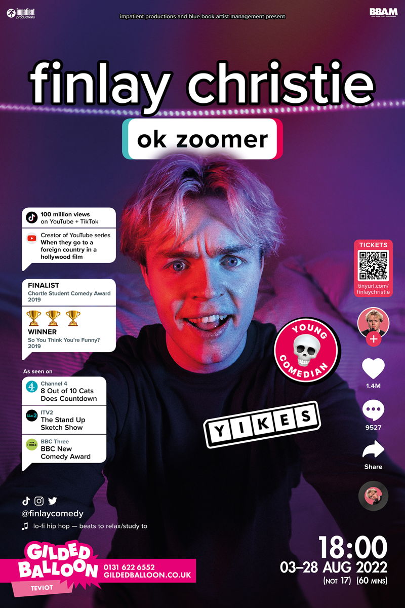 The poster for Finlay Christie: OK Zoomer
