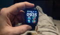 Customer photo of the Wellue blood pressure watch showing blood pressure data on the screen