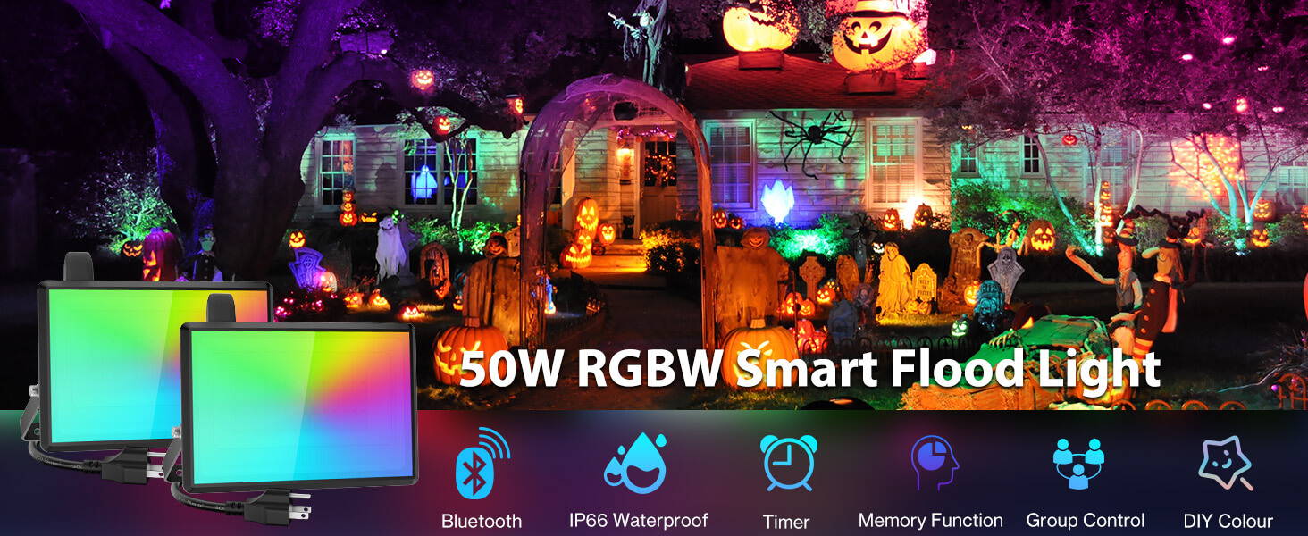 Color Chaning RGBW Flood Lights Bluetooth