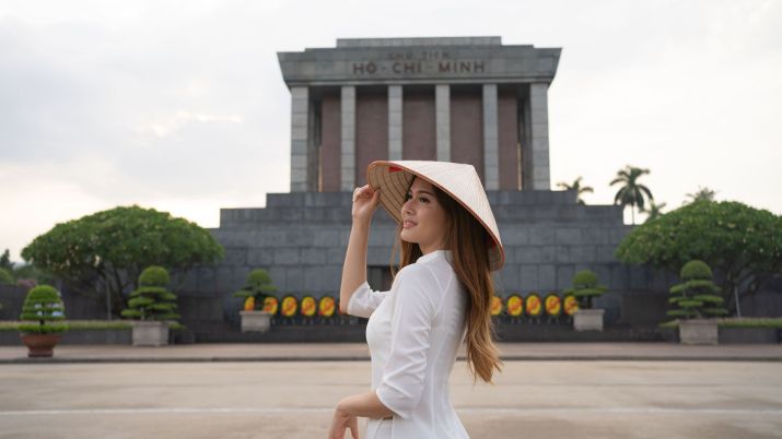 Ho Chi Minh Mausoleum was inspired by Lenin's Mausoleum in Moscow and was inaugurated on August 29, 1975