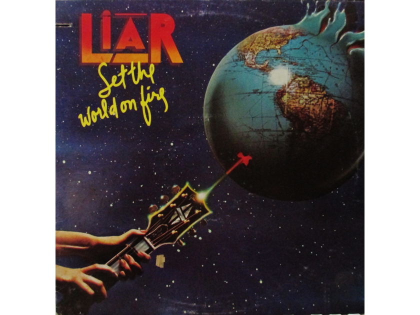 LIAR (VINTAGE VINYL LP) - SET THE WORLD ON FIRE (1978) BEARVILLE BRK 6982