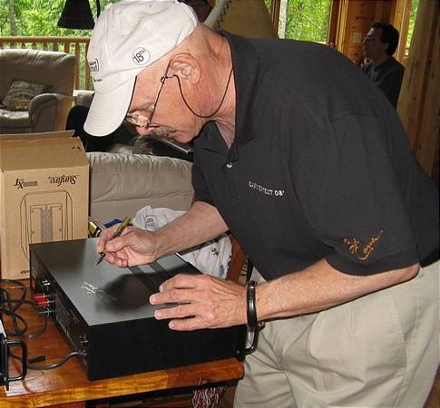 Mr. Carver autographing our gear