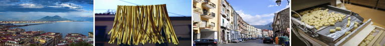 collage of images from Italy countryside with land, food and art