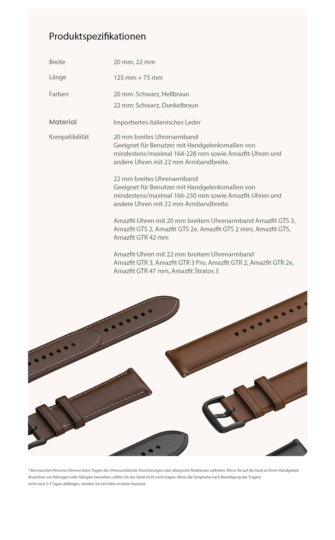 Amazfit Strap Leather Series