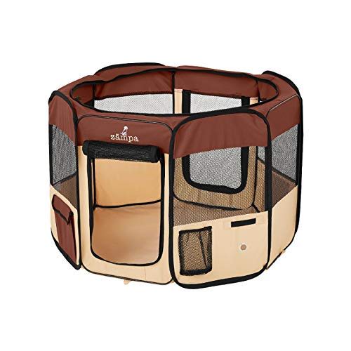 Zampa Foldable Pet Playpen Kennel vs Animaze 2Door Folding Dog Crate