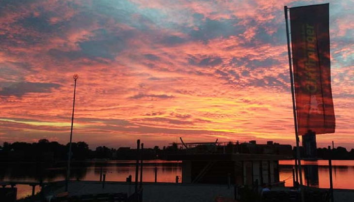 cliffhanger boulderlounge berlin havelstrand sonnenuntergang