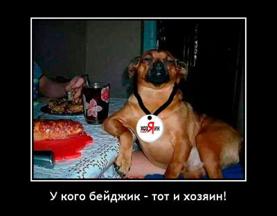 У кого бейджик – тот и хозяин!