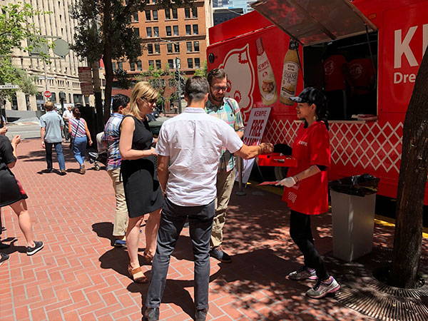 Serving the lunch crowd