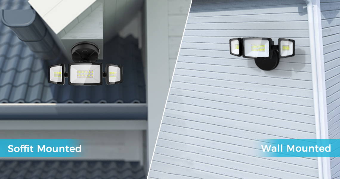 55W 5500LM LED Outdoor Lights Soffit/Wall Mounted